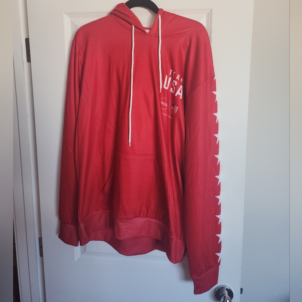 Coca Cola Team USA Hooded Sweatshirt Size XL